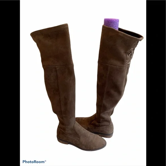 Vince Camuto Crisintha Over-The-Knee Lace Boots, Faux Suede - Picture 5 of 12